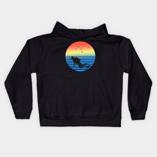 Retro Diver Diving Kids Hoodie